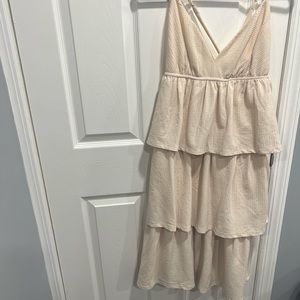Off white layered summer dress